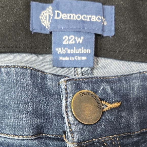 Democracy Absolution Straight Leg Indigo Jeans Tummy Control Stretch - Picture 6 of 8